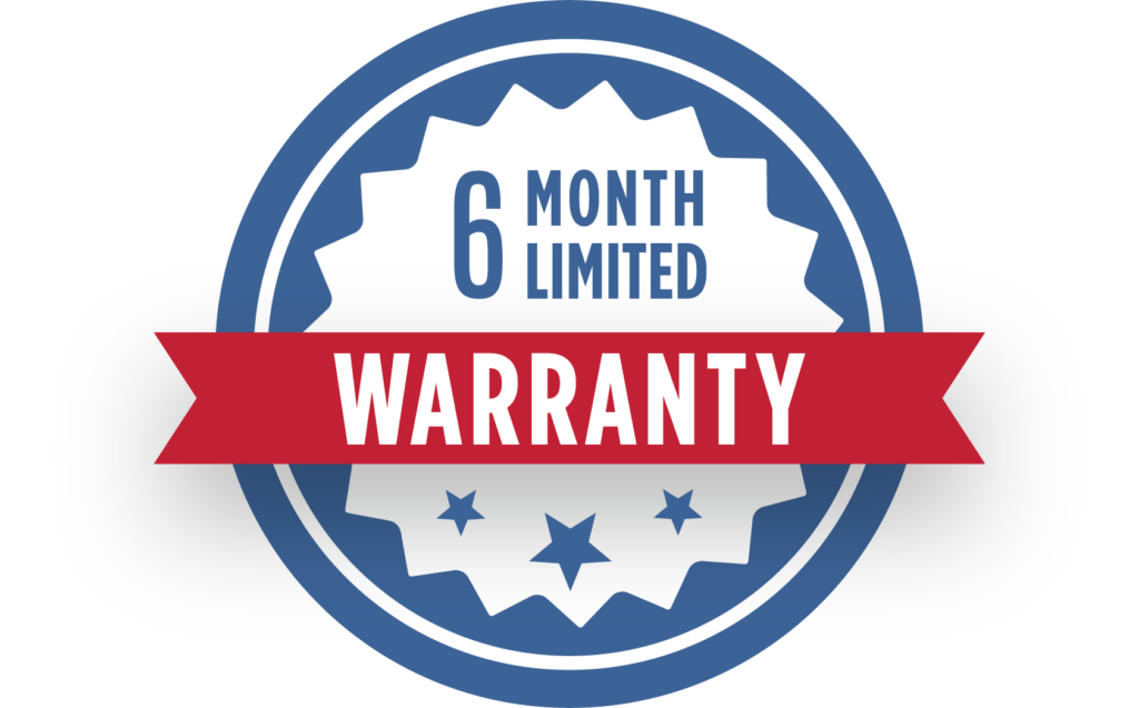 6-month warranty badge